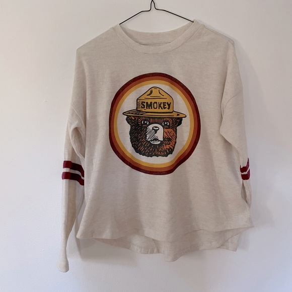 Tops - Smokey the Bear, National Parks Soft Longsleeve Graphic Tee, XS